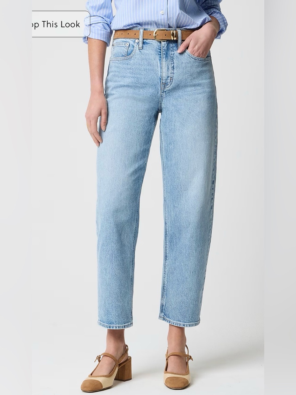 NWT J. Crew Factory Barrel-leg jean in all-day stretch